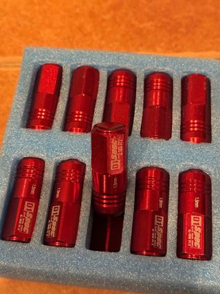 Tuercas ruedas D1 Spec Racing Nut aluminio rojas