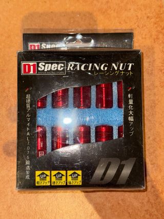 Tuercas ruedas D1 Spec Racing Nut aluminio rojas