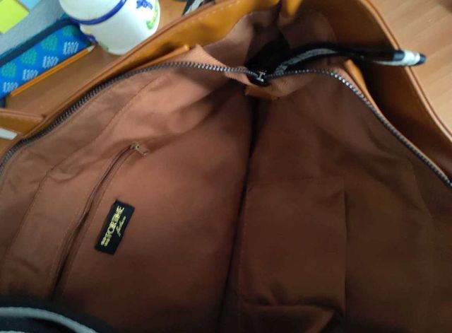 Bolso de mano/bandolera marrón (49x31 cm)