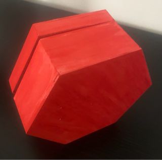 Libreria miniatura esagonale rossa