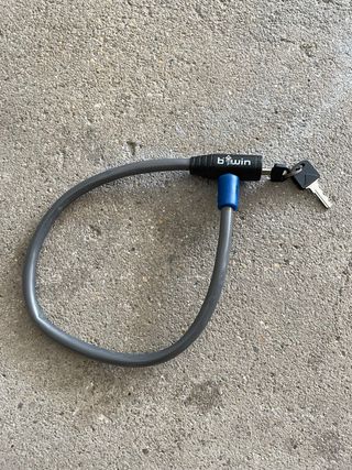 Antifurto Bici Btwin Grigio con Chiavi