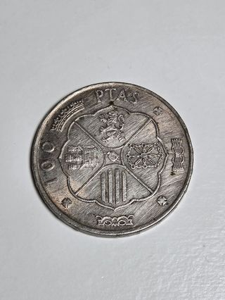 Moneda 100 PTAS Francisco Franco 1966 Plata