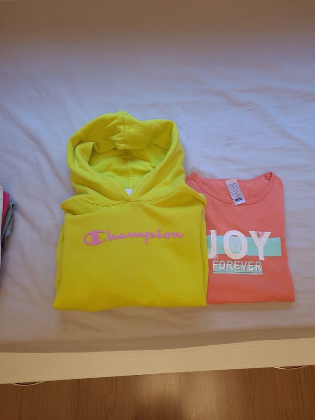 Sudadera Champion Amarilla Talla 9-10 Años