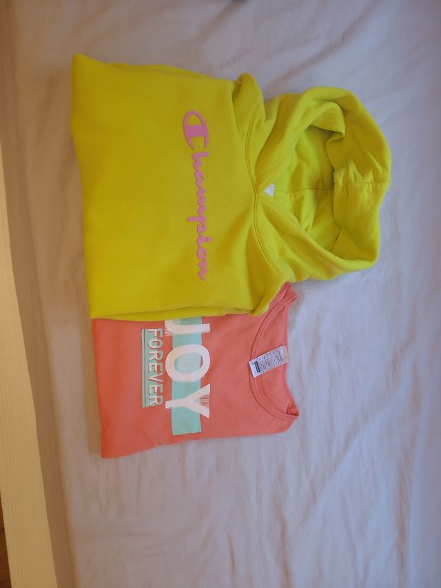 Sudadera Champion Amarilla Talla 9-10 Años