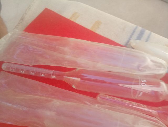 Densimetri e termometri antichi per vino