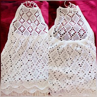 Bikini floral con volantes y vestido de playa 7€