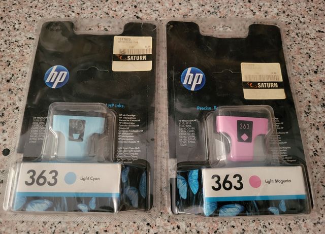 Cartuchos de tinta HP 363 Light Cyan y Light Magen