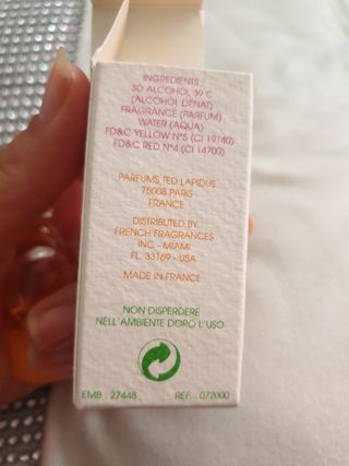 Miniatura Perfume Ted Lapidus Fou d'elle