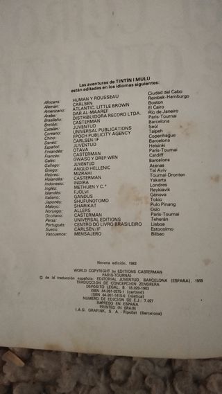 Libros de Tintín