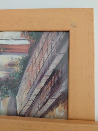 Cuadros con marco de madera