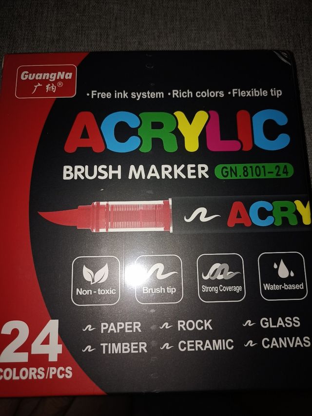 24 Rotuladores Acrílicos GuangNa