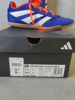 Botas de fútbol Adidas Predator azules Talla 40