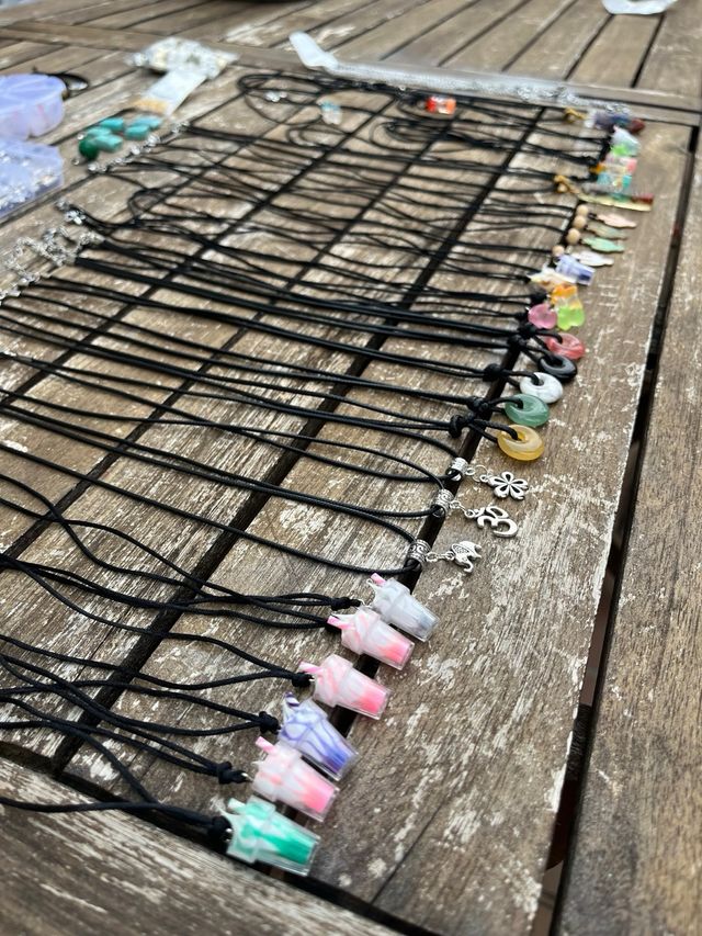 Pack Collares Cuentas Abalorios Multicolor