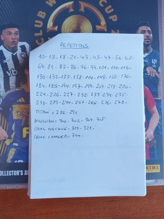 CROMOS MUNDIAL DE CLUBES