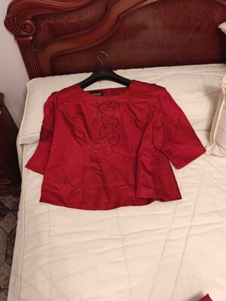 Vestido de fiesta rojo y negro talla 54