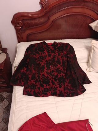 Vestido de fiesta rojo y negro talla 54