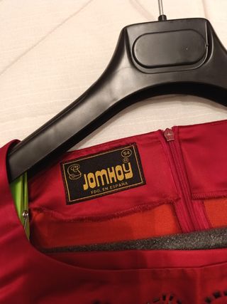 Vestido de fiesta rojo y negro talla 54