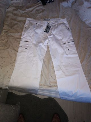 Pantalón Rottweiler Blanco Talla 44 Nuevo.