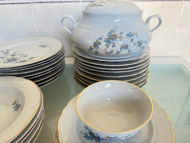 Vajilla Tognana Porcelana Flores Azules