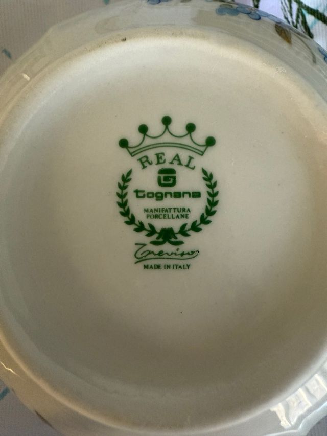 Vajilla Tognana Porcelana Flores Azules