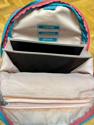 Mochila Kipling Azul Turquesa y Rosa