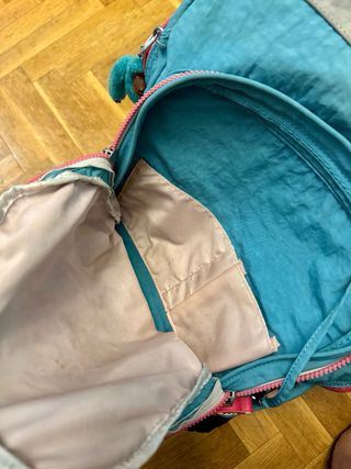 Mochila Kipling Azul Turquesa y Rosa