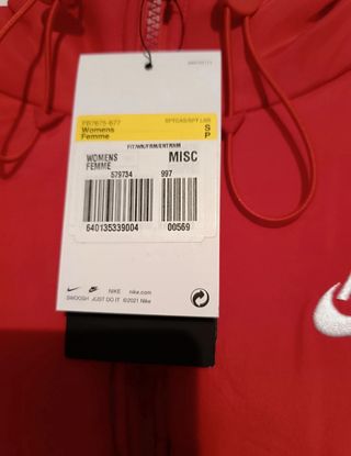Chaqueta Larga Nike Roja
