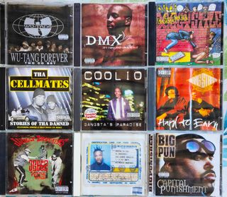 Lote CDs Rap Hip Hop: Wu-Tang, DMX, Coolio, Gang S
