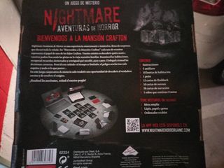 Nightmare Aventuras de Horror Juego de Mesa