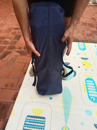 Cuna de viaje Tectake azul marino