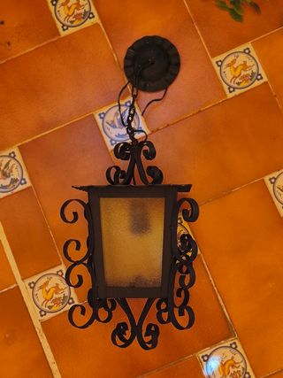 Faroles de forja con cristal