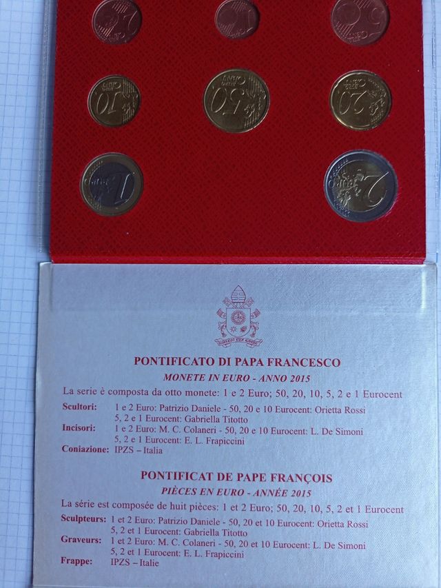 Vaticano 2015 Euroset Monetazione in Euro
