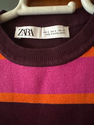 Top marca Zara talla S de Algodón