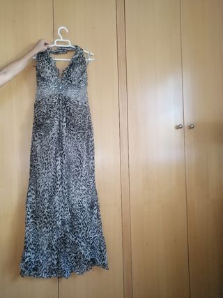 Vestido de fiesta largo estampado