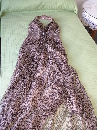 Vestido de fiesta largo estampado