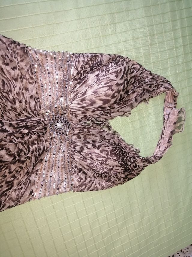 Vestido de fiesta largo estampado