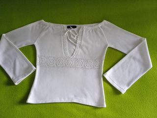 Jersey Bershka blanco mujer