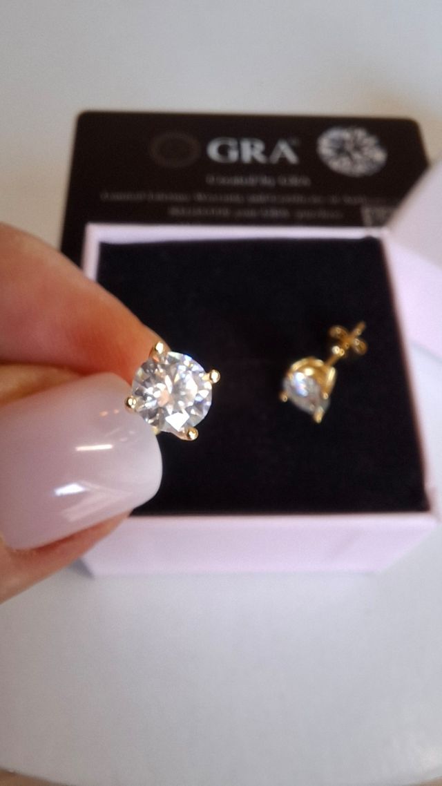 Pendientes Moissanita Oro Blanco