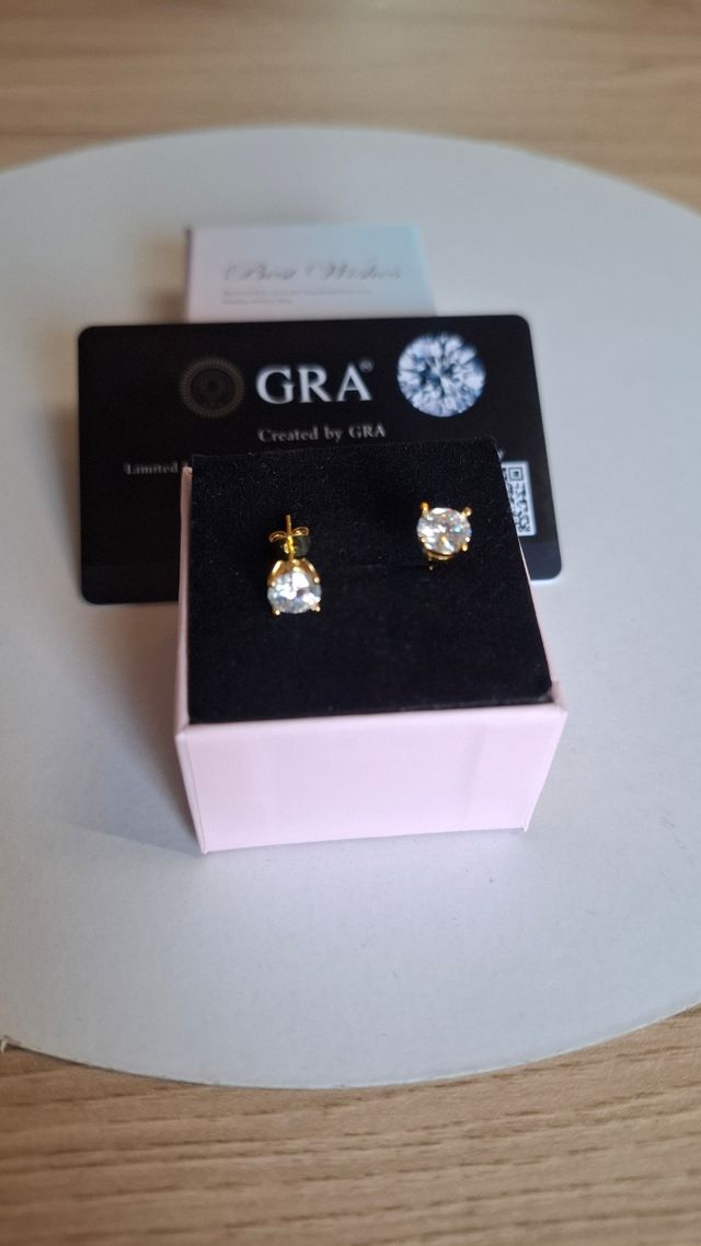 Pendientes Moissanita Oro Blanco