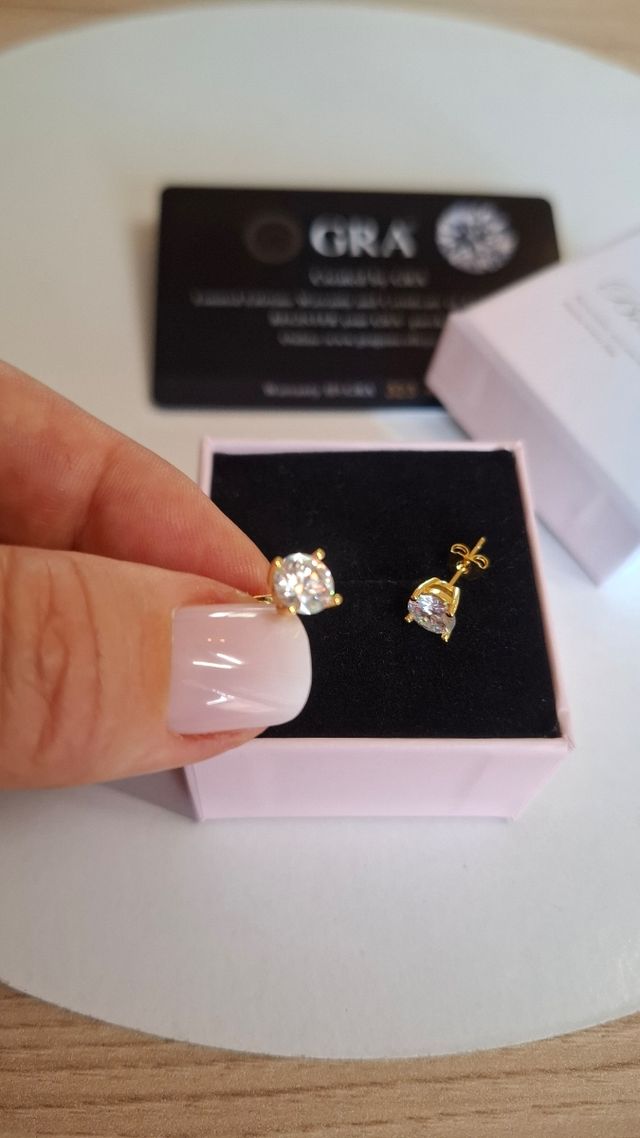 Pendientes Moissanita Oro Blanco