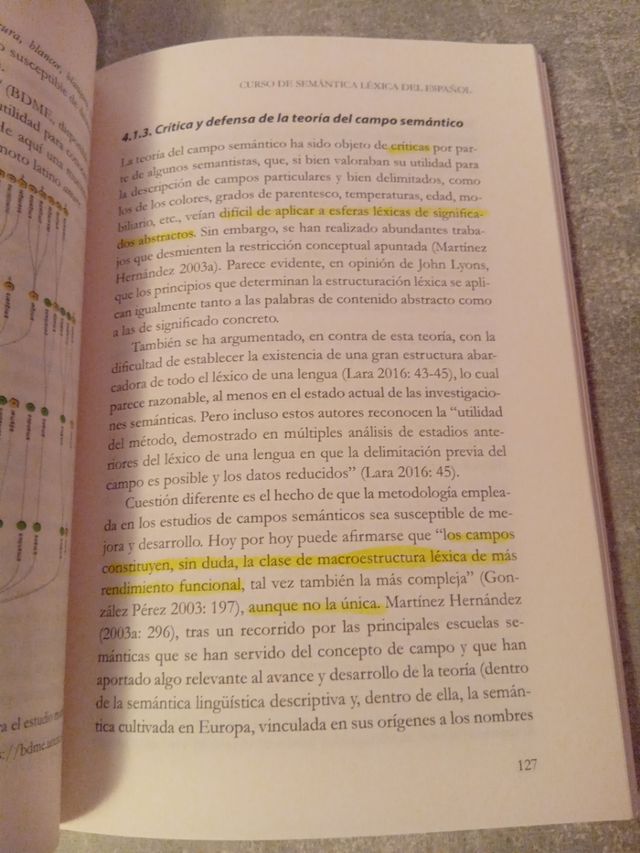 Curso de semántica léxica del español