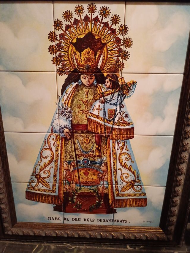 Cuadro Cerámica Virgen de los Desamparados.