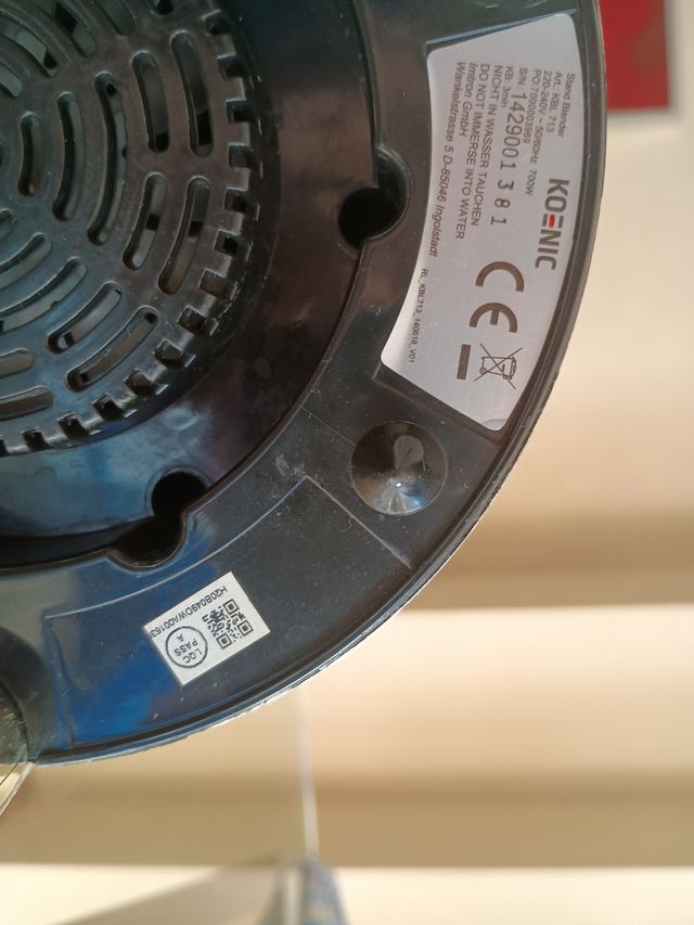 Batidora de vaso de cristal grueso pica hielo