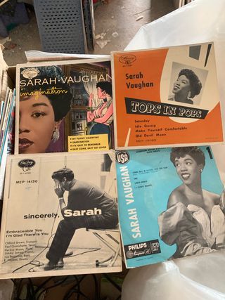 Lote 4 Vinilos EP Sarah Vaughan Jazz