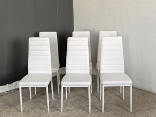 Pack de 6 sillas polipiel blanco NUEVO !