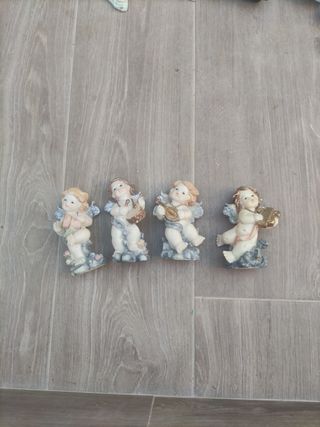 4 Angelitos musicales decorativos