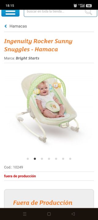 Hamaca Ingenuity Rocker Sunny Snuggles