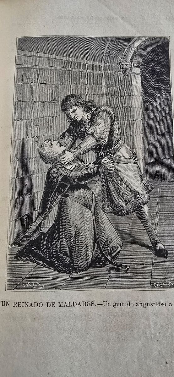 Libro antiguo Un reinado de Maldades 1882