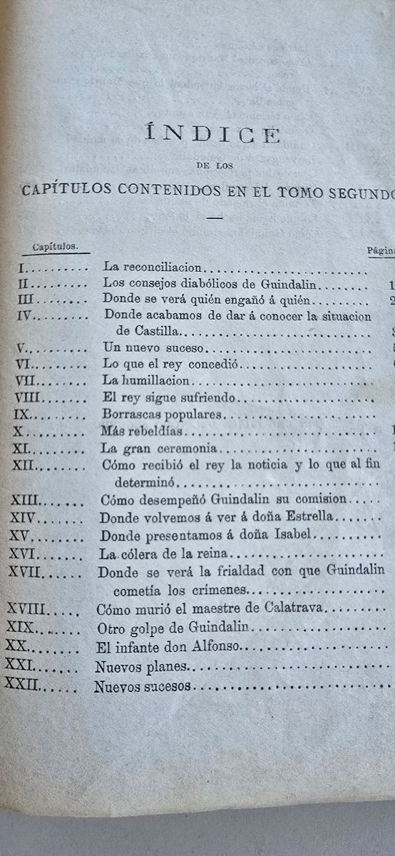Libro antiguo Un reinado de Maldades 1882