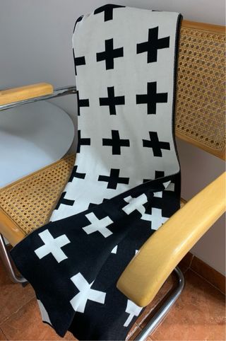 Plaid manta reversible cruces 120x70cm